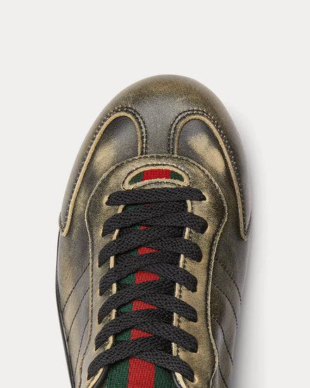 Gucci Shift Leather Black Low Top Sneakers - 5