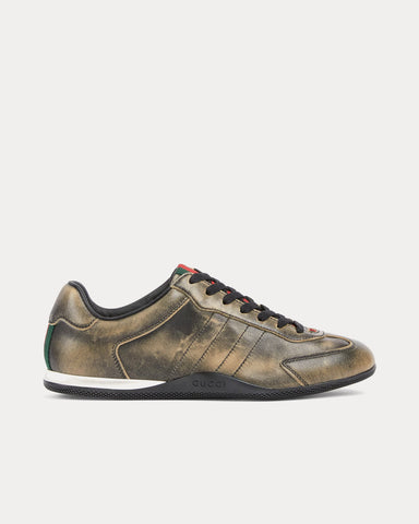 Gucci Shift Leather Black Low Top Sneakers