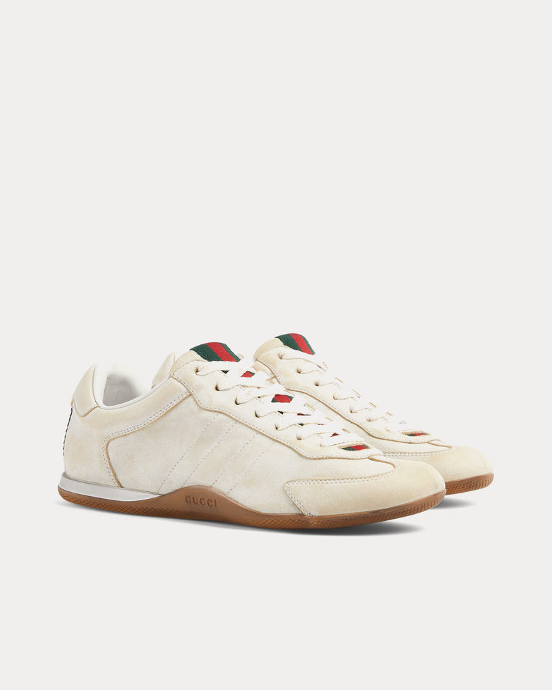 Gucci Shift Leather White Low Top Sneakers - 3