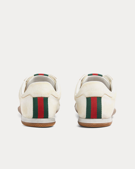 Gucci Shift Leather White Low Top Sneakers - 4