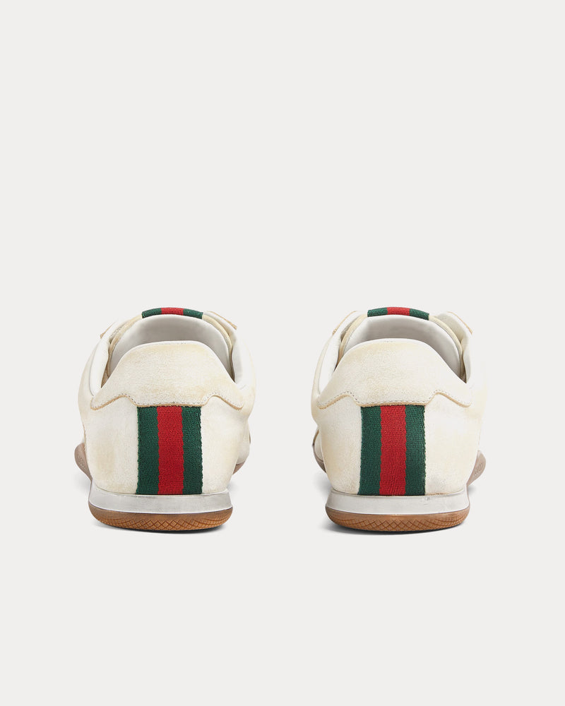 Gucci Shift Leather White Low Top Sneakers - 4