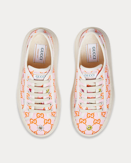 Gucci x Hattie Stewart GG Canvas Pink / Ivory Low Top Sneakers - 2