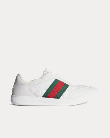 Gucci Screener with Padded Nylon White Low Top Sneakers