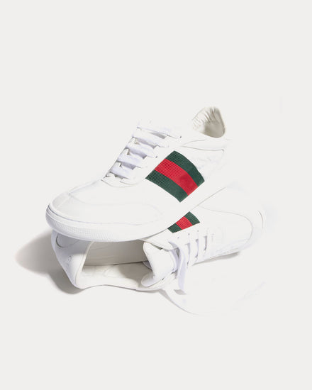 Gucci Screener with Padded Nylon White Low Top Sneakers - 3