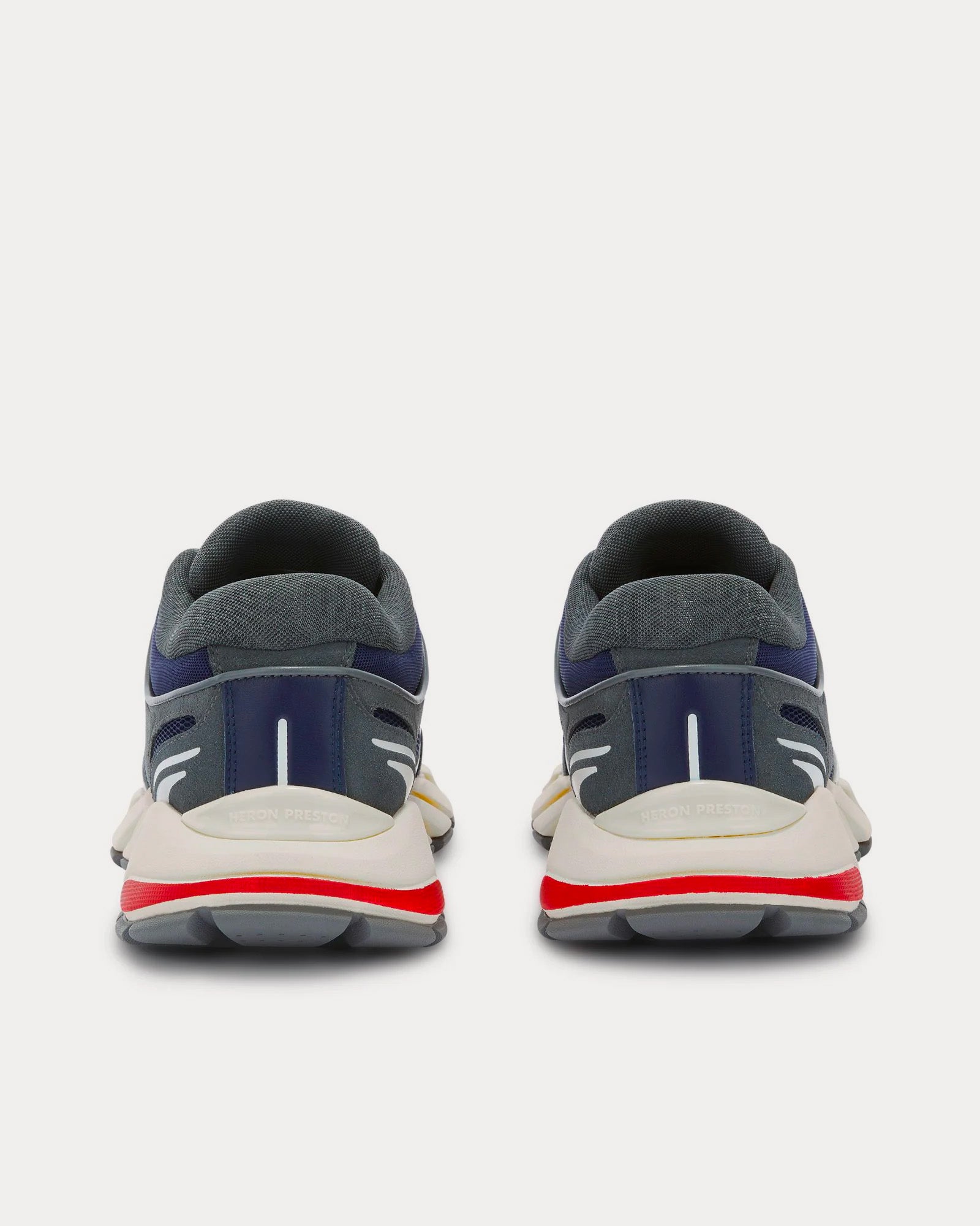 Heron Preston - Block Stepper Suede Navy Blue / Light Grey Low Top Sneakers