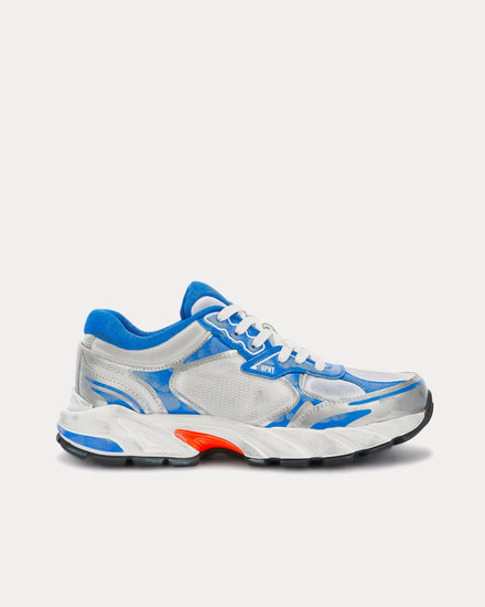 Heron Preston Block Stepper Vintage Leather Light Grey / Blue Low Top Sneakers - 1