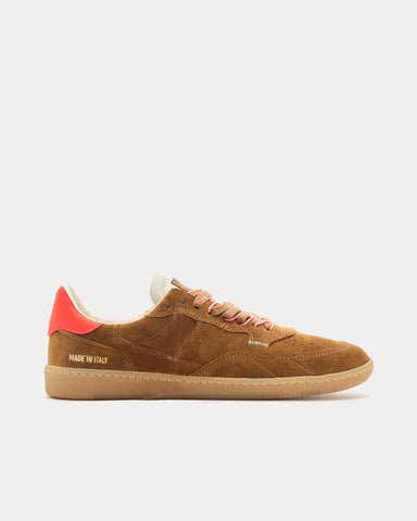 Hidnander Mega T Suede Chocolate / Fluo Peach Low Top Sneakers