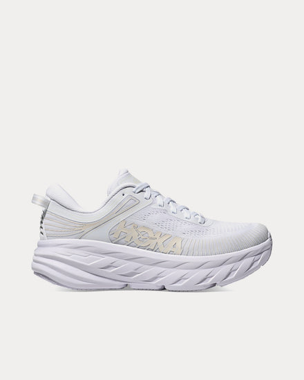 HOKA Bondi 7 White / White Running Shoes - 1
