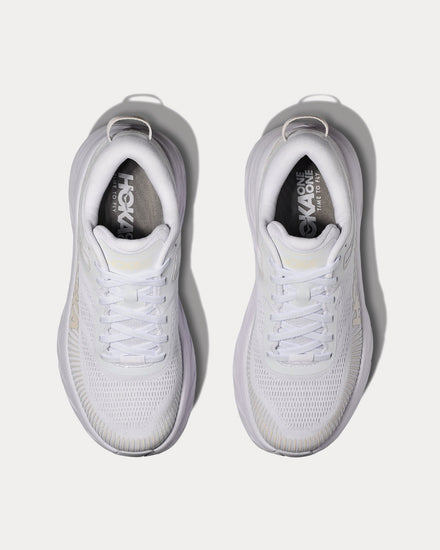 HOKA Bondi 7 White / White Running Shoes - 2