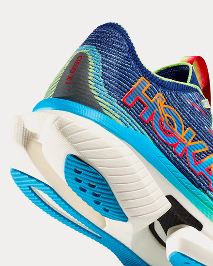 HOKA Cielo X1 Evening Sky / Lettuce Running Shoes - 3
