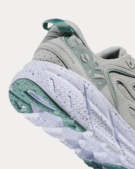HOKA Clifton L Suede Mercury / Agave Running Shoes - 3
