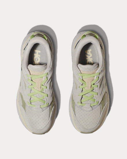 HOKA Clifton L Suede Vaporous / Barley Running Shoes - 2