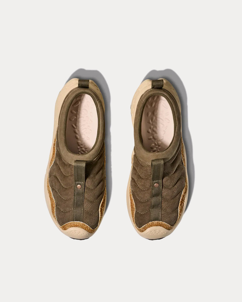 HOKA Elite Terrain System Ora Primo Antique Olive / Oat Milk Slip On Sneakers - 2