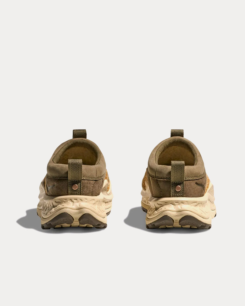 HOKA Elite Terrain System Ora Primo Antique Olive / Oat Milk Slip On Sneakers - 3