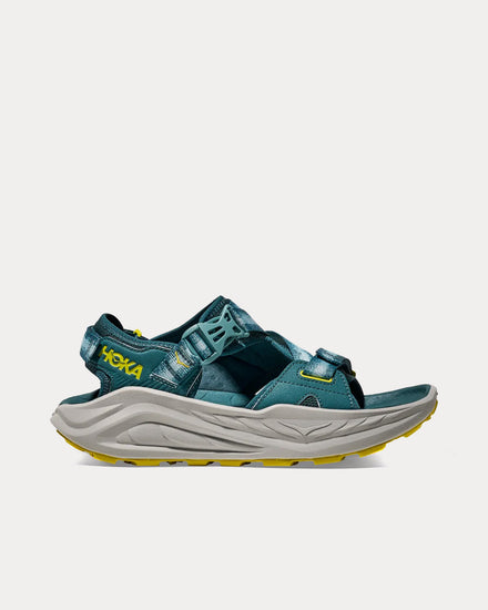 HOKA Infini Hike TC Blue Twilight / Pea Green Sandals - 1