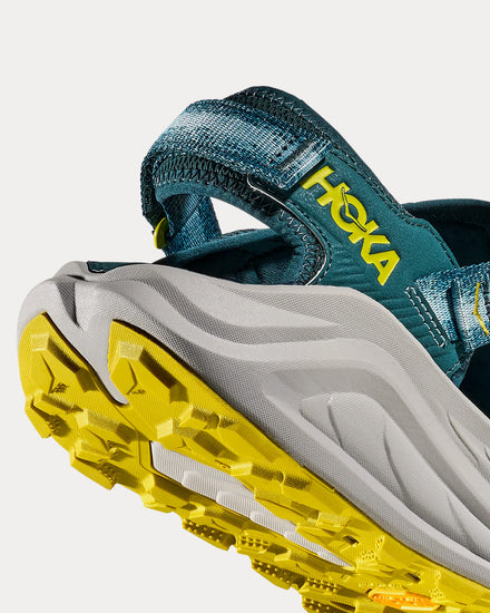HOKA Infini Hike TC Blue Twilight / Pea Green Sandals - 4