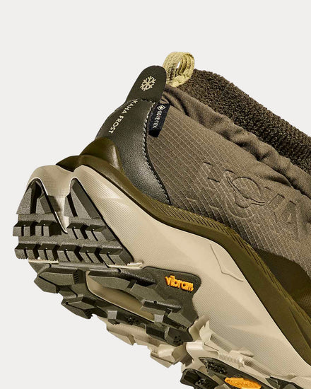 HOKA Kaha 2 Frost Moc Gore-Tex Antique Olive / Spruce Green Slip On Sneakers - 5