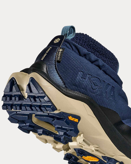 HOKA Kaha 2 Frost Moc Gore-Tex Midnight Blue / Oyster Mushroom Slip On Sneakers - 5