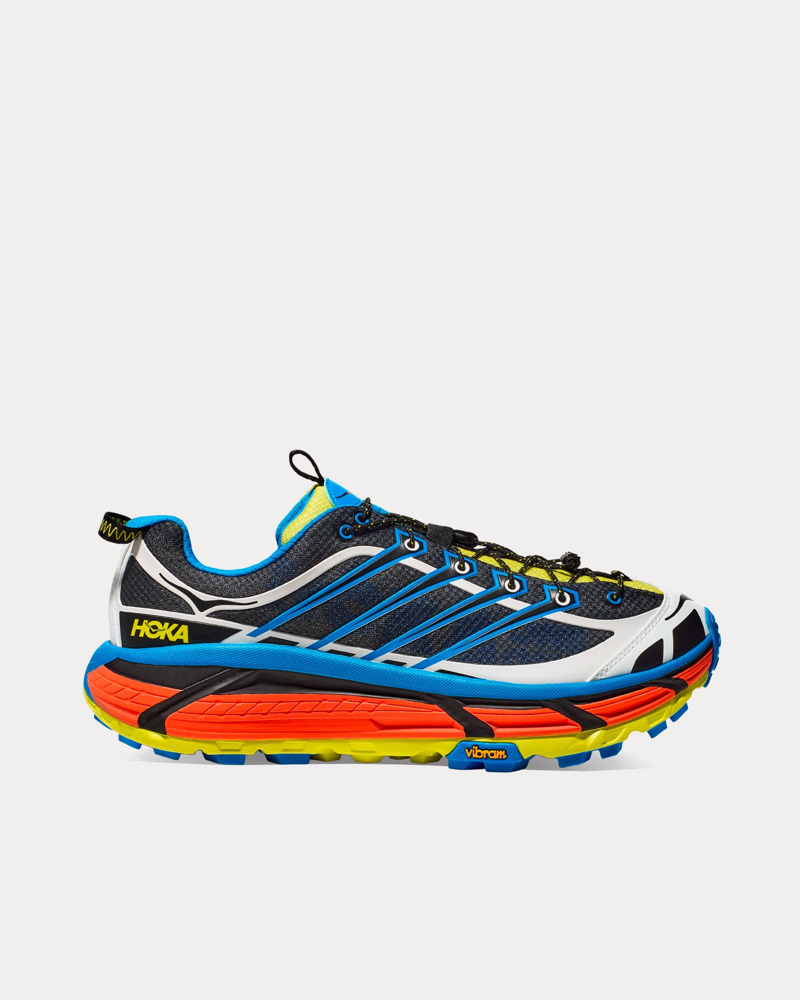 HOKA Unisex Mafate Three2 Black / Diva Blue Running Shoes