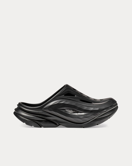 HOKA Ora Recovery Black / Black Mules - 1