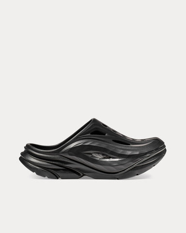 HOKA Ora Recovery Black / Black Mules