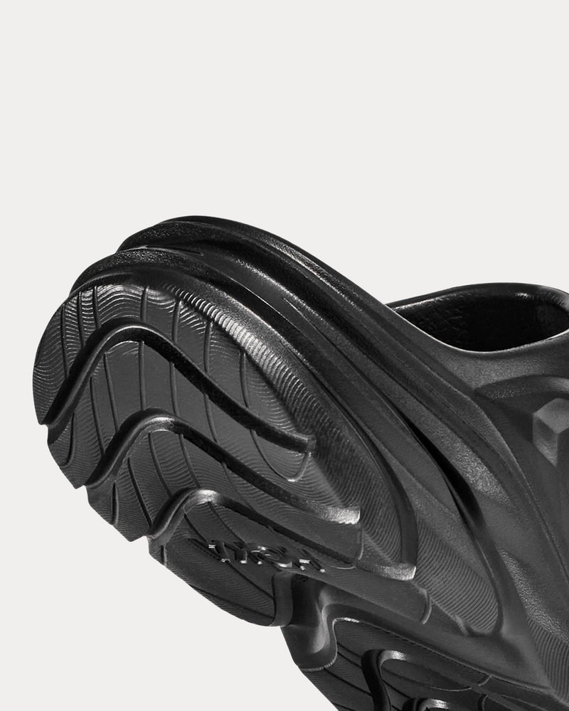 HOKA Ora Recovery Black / Black Mules - 3