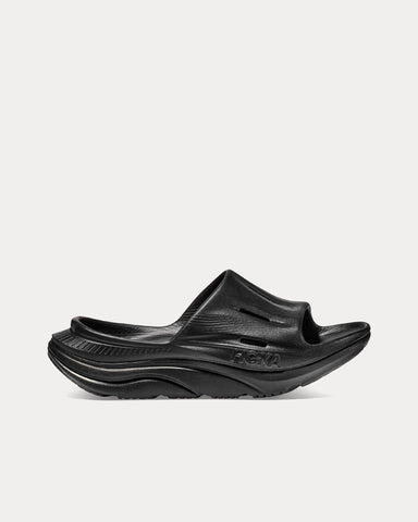 HOKA Ora Recovery Slide 3 Black / Black Slip Ons