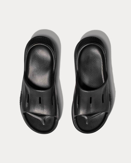 HOKA Ora Recovery Slide 3 Black / Black Slip Ons - 2