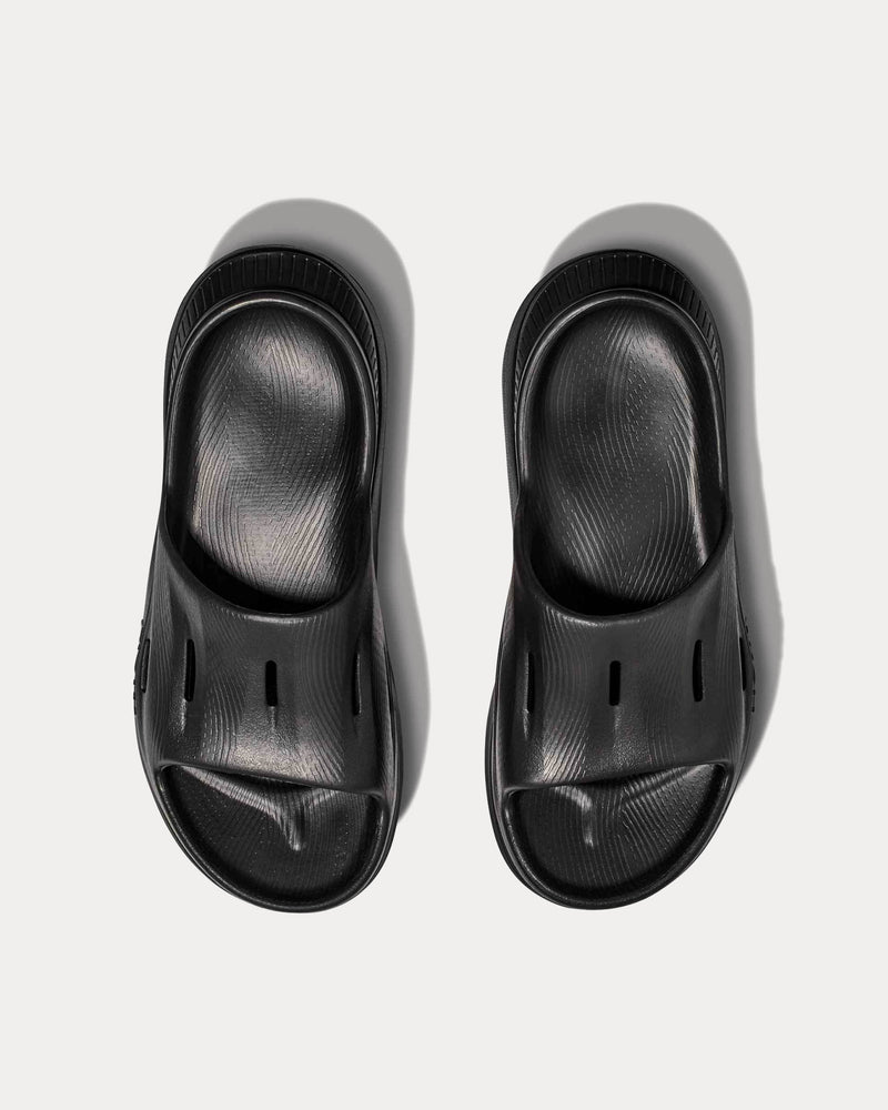 HOKA Ora Recovery Slide 3 Black / Black Slip Ons - 2