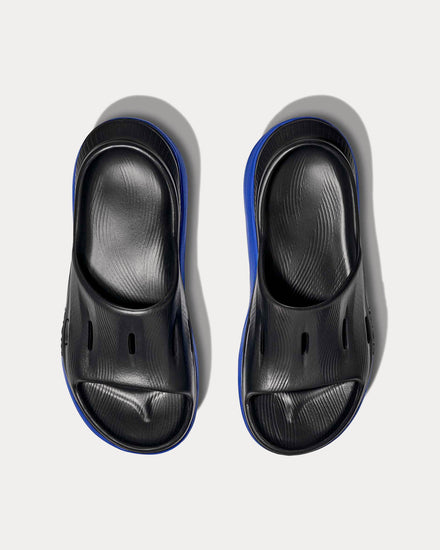 HOKA Ora Recovery Slide 3 Black / Ultramarine Slip Ons - 2