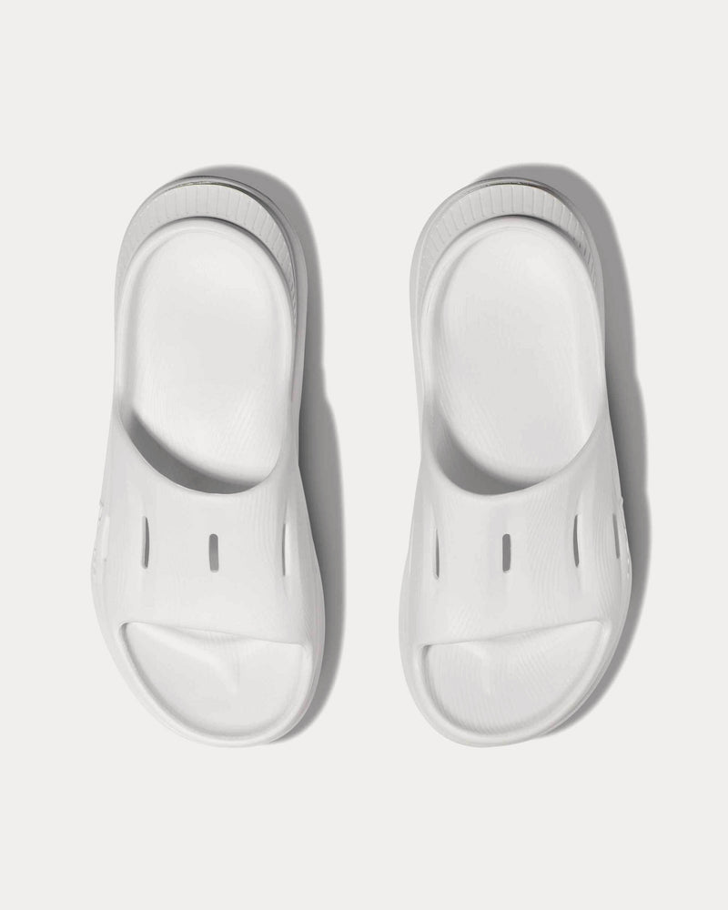 HOKA Ora Recovery Slide 3 White / White Slip Ons - 2