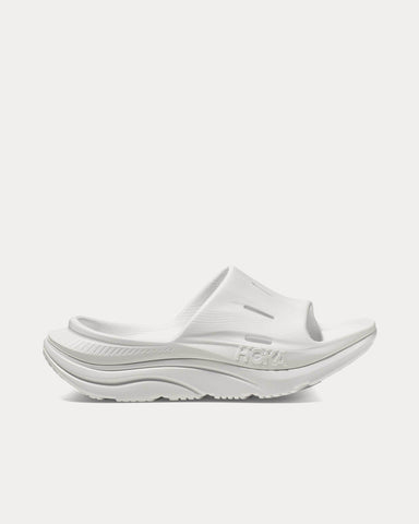 HOKA Ora Recovery Slide 3 White / White Slip Ons