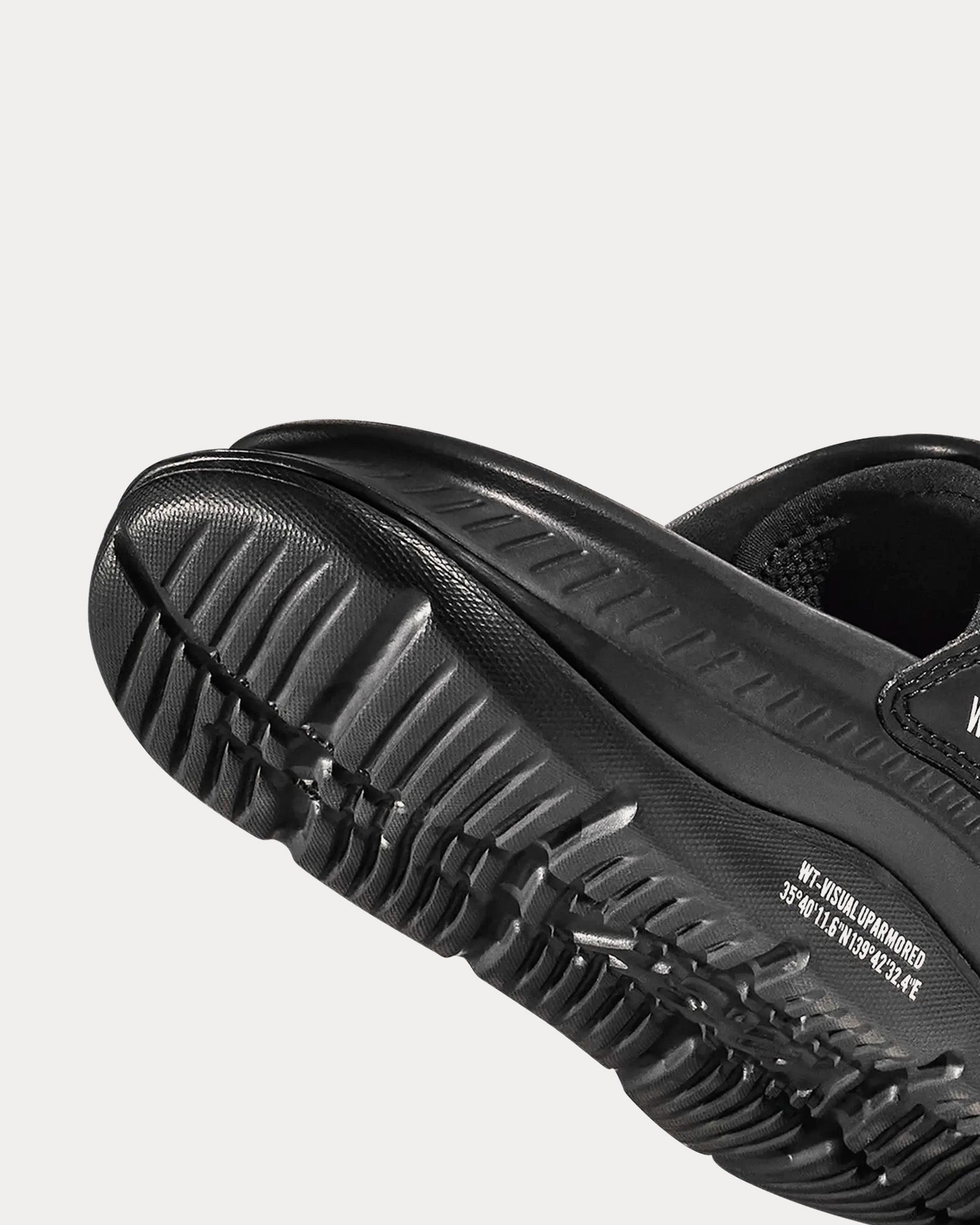 Hoka x WTAPS Ora Luxe Jet Black / White Slides - Sneak in Peace