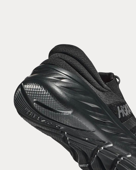 HOKA Ora Recovery Shoe 2 Black / Black Slip Ons - 3