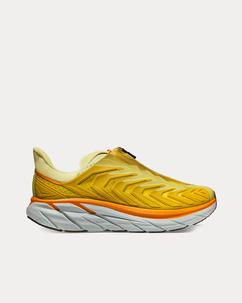 Hoka Project Clifton Golden Lichen / Celery Root Running Shoes - Sneak ...