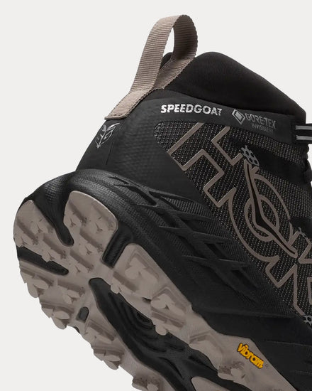 HOKA Speedgoat 7 Hike GORE-TEX Black / Pebble Grey Hiking Boots - 6