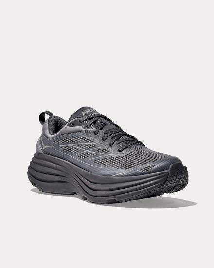 HOKA Stealth/Tech Bondi 8 Caged Charcoal / Grey Skies Running Shoes - 3
