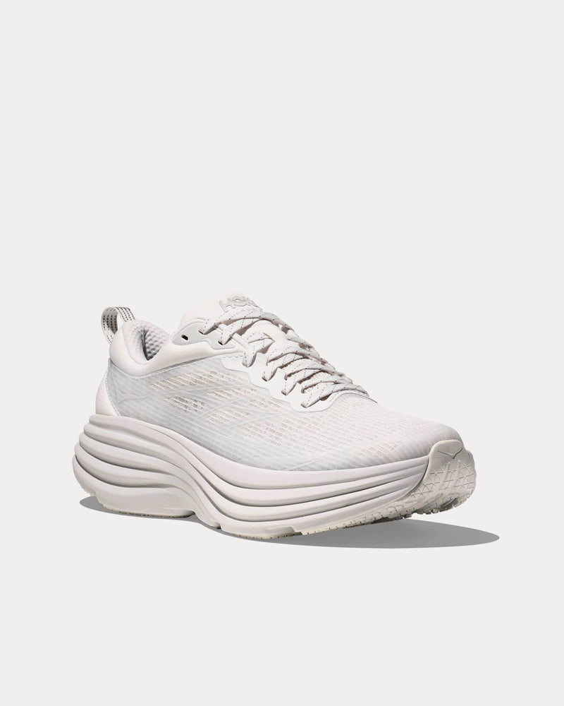 HOKA Stealth/Tech Bondi 8 Caged White / Cosmic Grey Running Shoes - 3