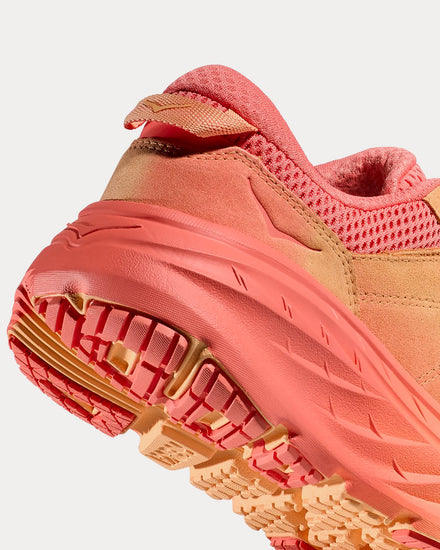 HOKA Bondi L 'Vibrant Bloom' Cantaloupe / Electric Coral Running Shoes - 3