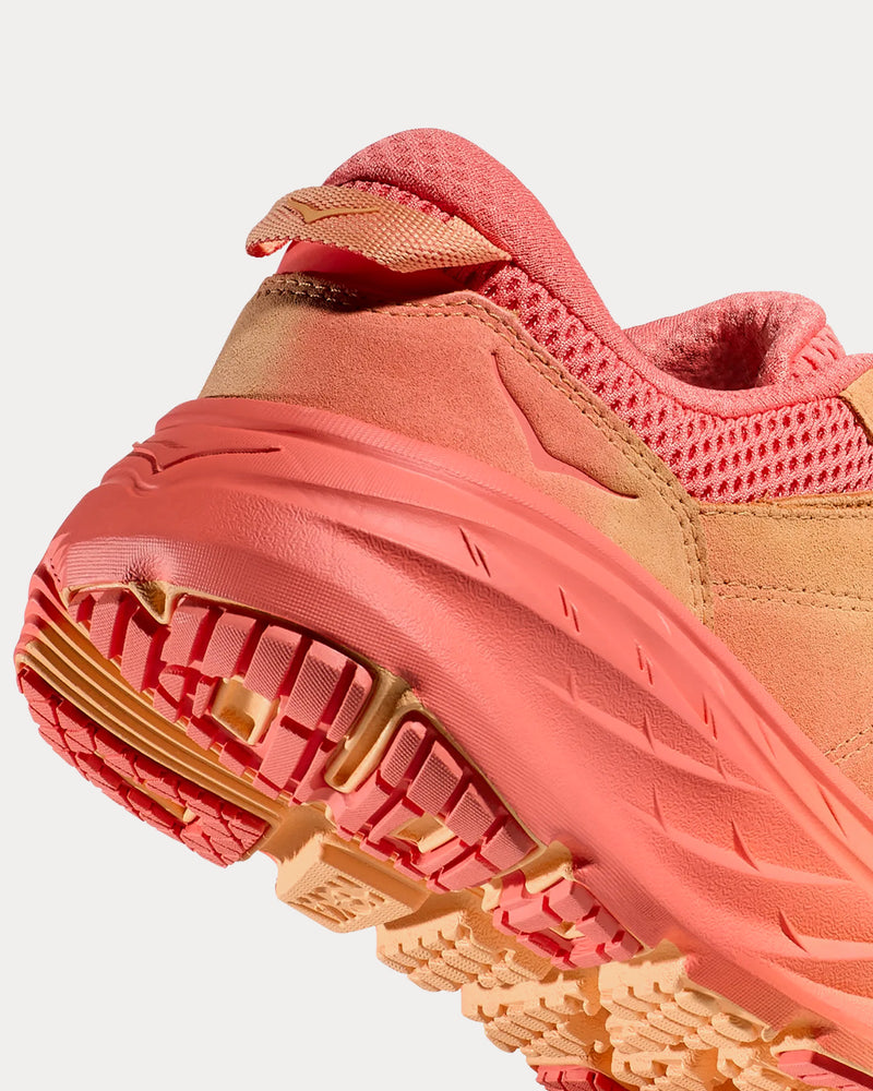 HOKA Bondi L 'Vibrant Bloom' Cantaloupe / Electric Coral Running Shoes - 3