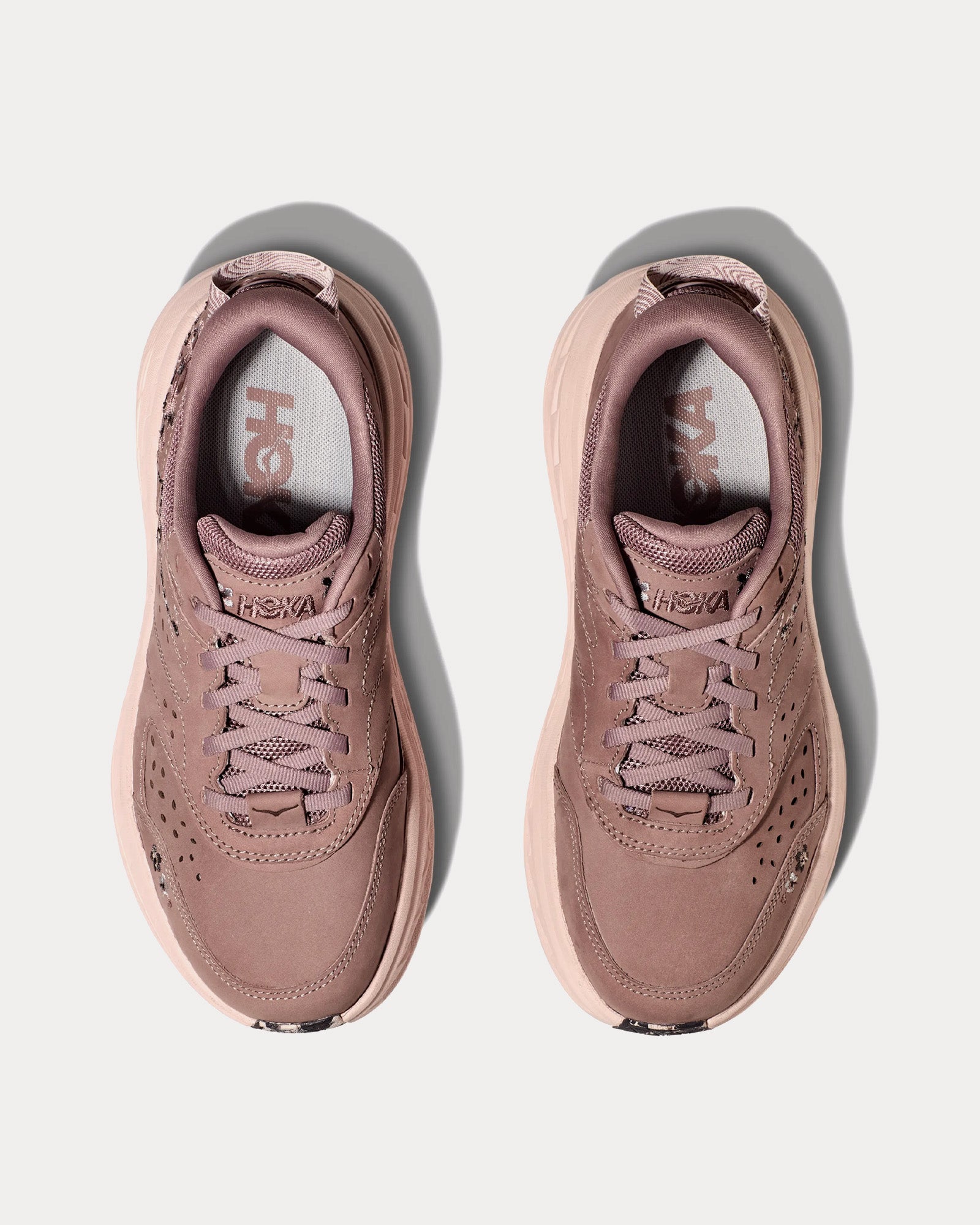 Hoka Unisex Bondi L 'Vibrant Bloom' Quartzite / Smoky Quartz Running Shoes