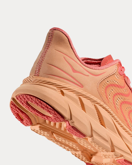 HOKA Clifton LS 'Vibrant Bloom' Cantaloupe / Electric Coral Running Shoes - 3