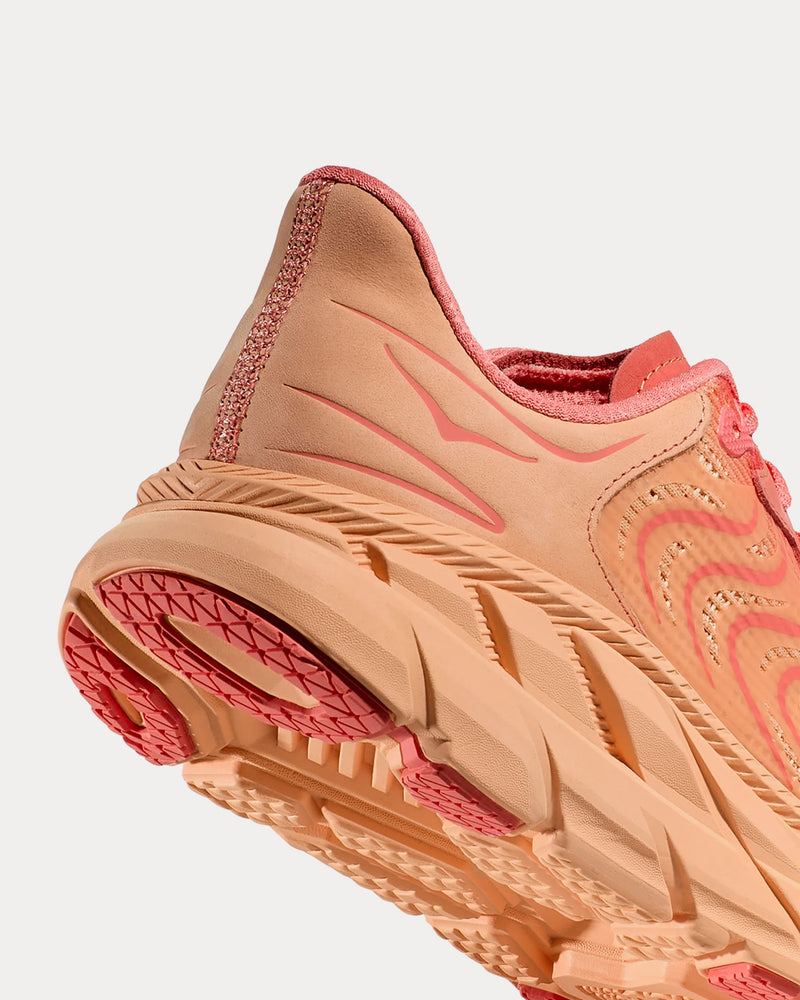 HOKA Clifton LS 'Vibrant Bloom' Cantaloupe / Electric Coral Running Shoes - 3