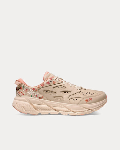 Hoka Vibrant Bloom Clifton L Vanilla / Dry Clay Running Shoes