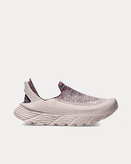 HOKA Vibrant Bloom Restore TC Alabaster / Red Cabbage Slip On Sneakers - 1