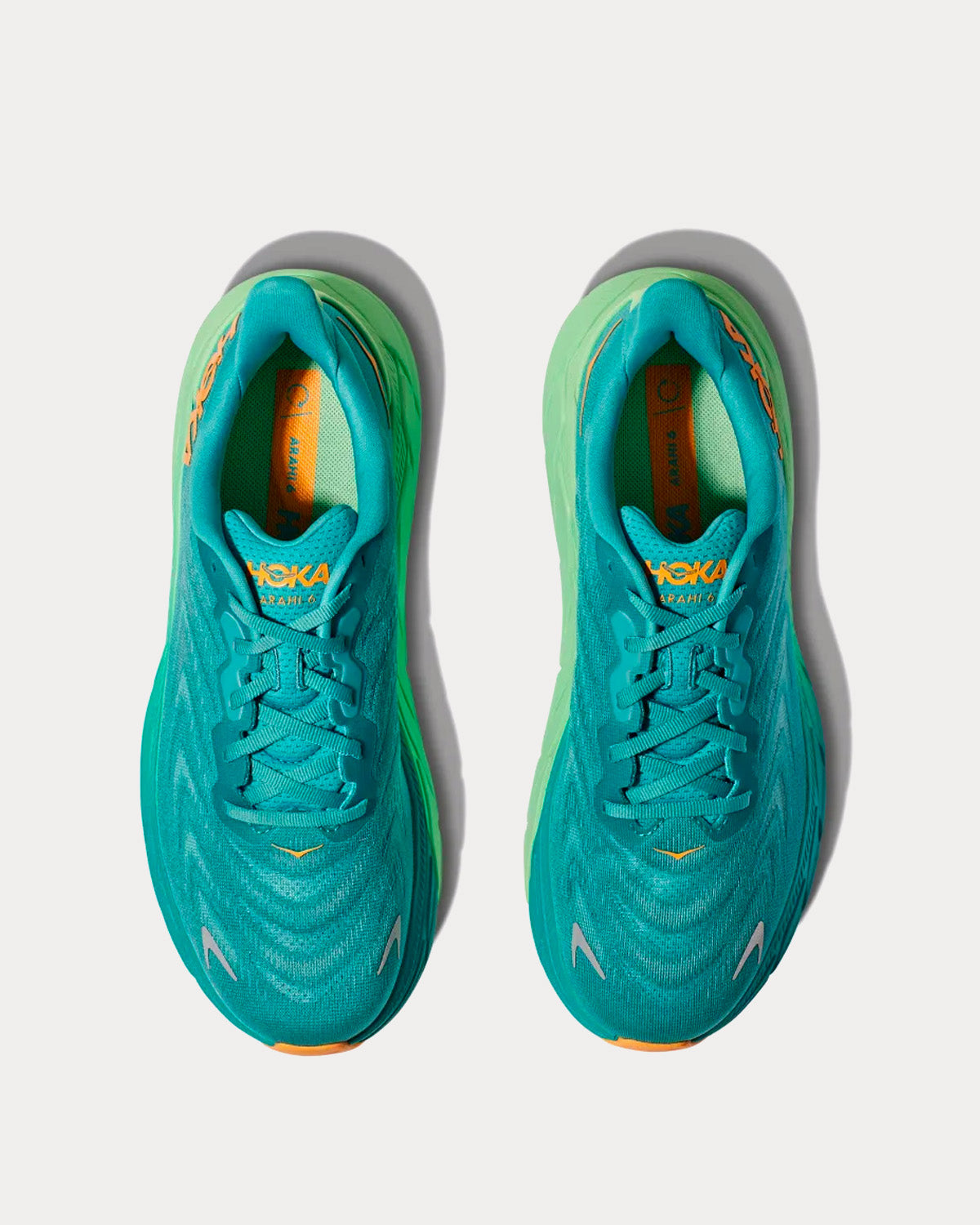 Hoka - Arahi 6 Ocean Mist / Lime Glow Running Shoes