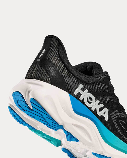 HOKA Arahi 8 Black / Skyward Blue Running Shoes - 5