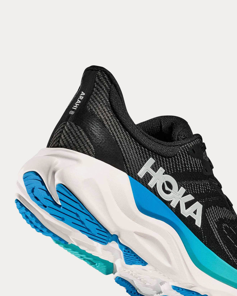 HOKA Arahi 8 Black / Skyward Blue Running Shoes - 5
