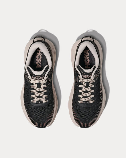 HOKA Bondi 7 Black / Rose Cream Low Top Sneakers - 2