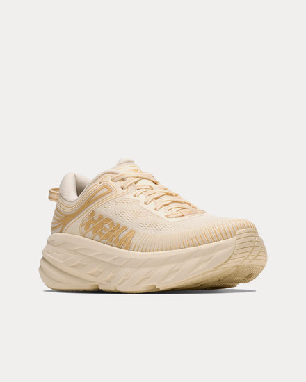 HOKA Bondi 7 Vintage Yellow / Honeycomb Low Top Sneakers - 3